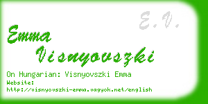 emma visnyovszki business card